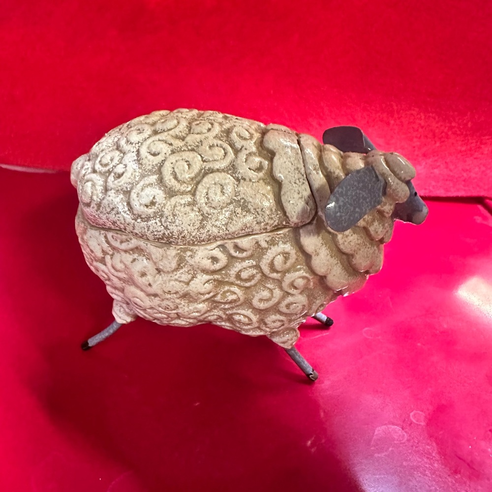 Sheep Figurine trinket box